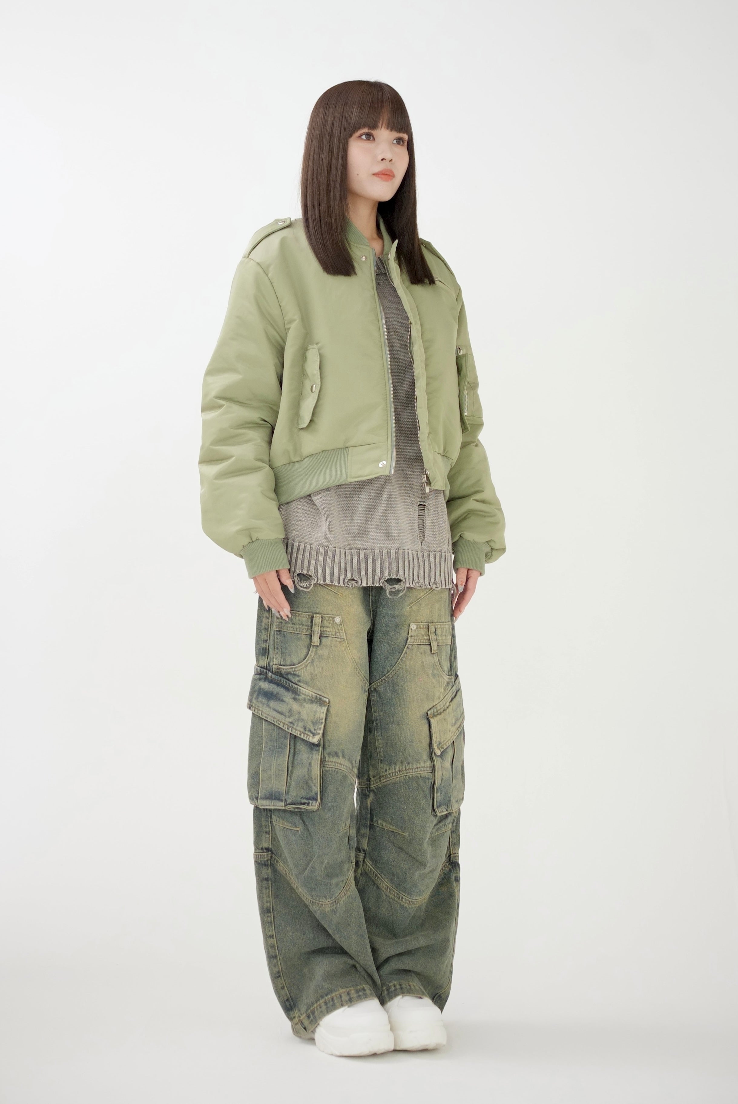 Design denim cargo pants