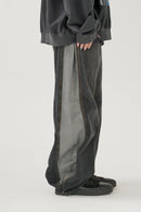 Side tuck denim pants