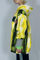 bi-color paint hoodie