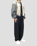 Design tuck wide pants