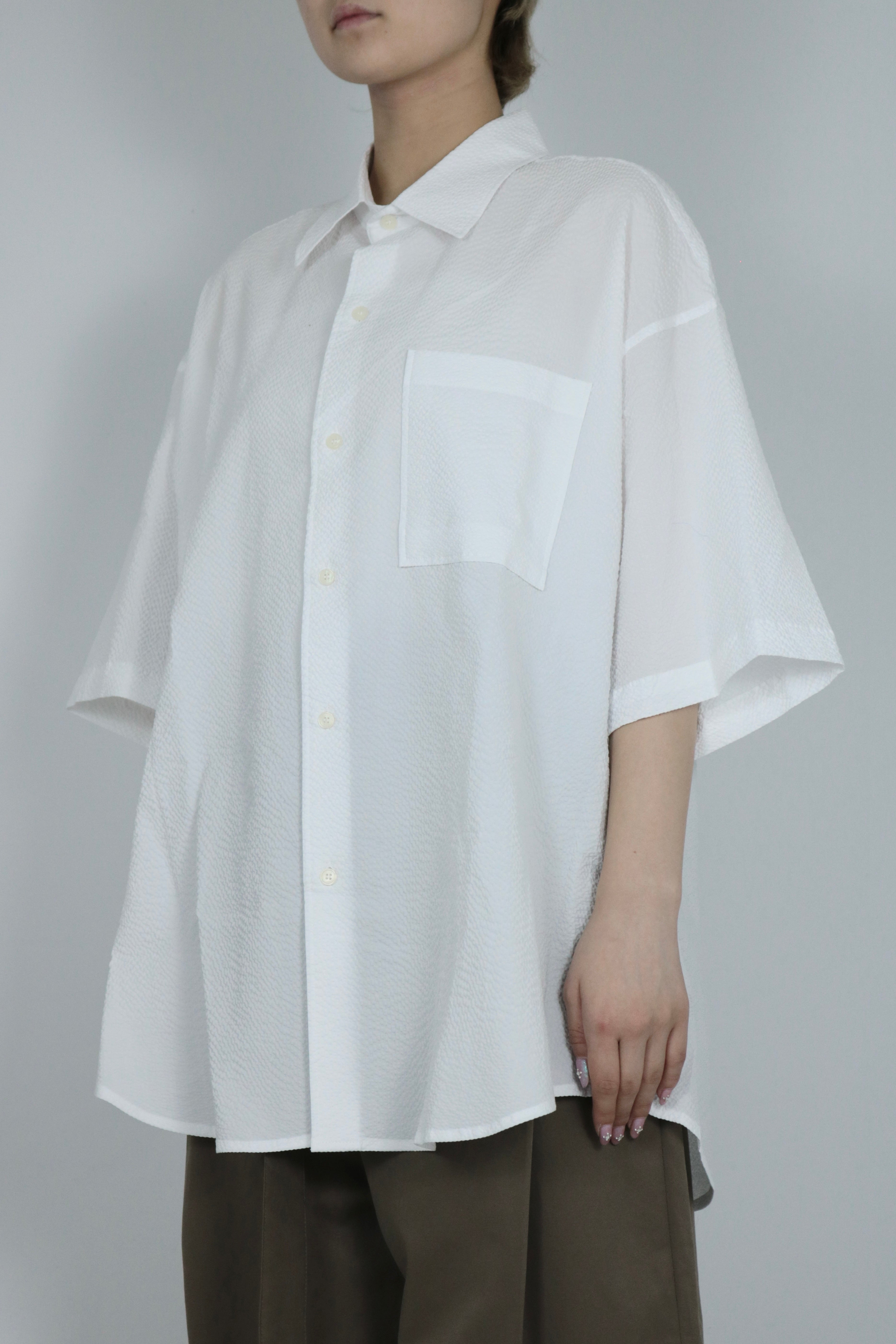 Seersucker short sleeve shirt