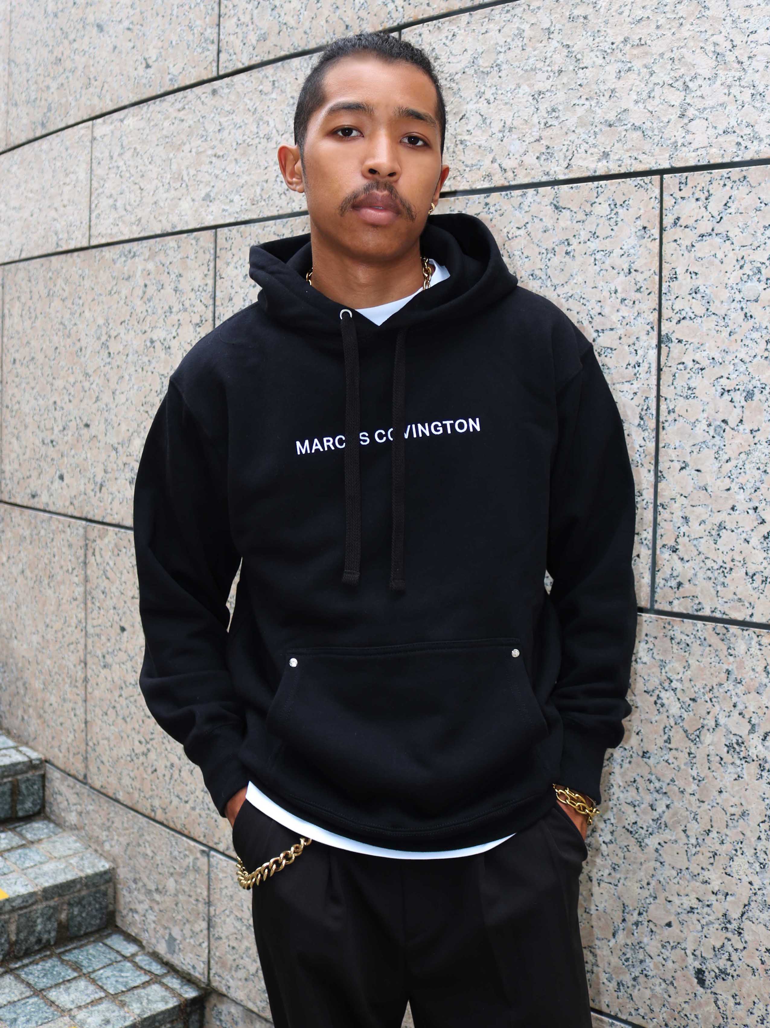 Name Logo Hoodie(Black)