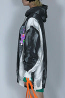 bi-color paint hoodie