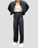 Pin tuck over size blouson