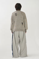 Side tuck denim docking sweat pants