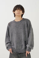 Damage design knit tops