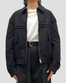 Pin tuck over size blouson