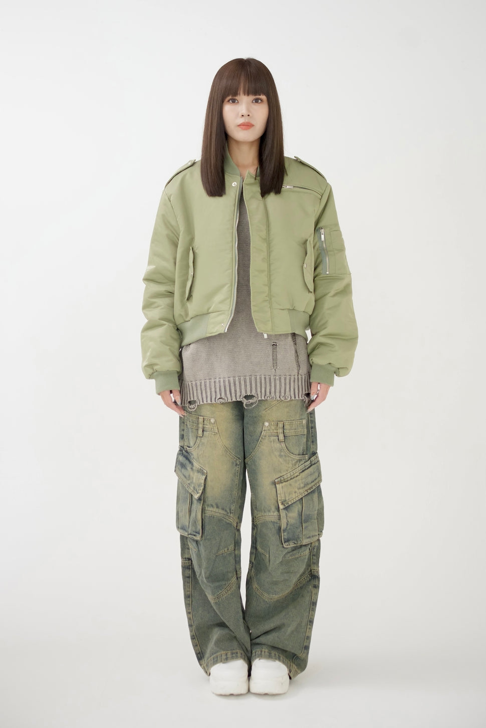 Design denim cargo pants