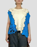 bi-color docking knit tops