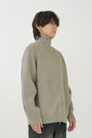 High neck zip knit