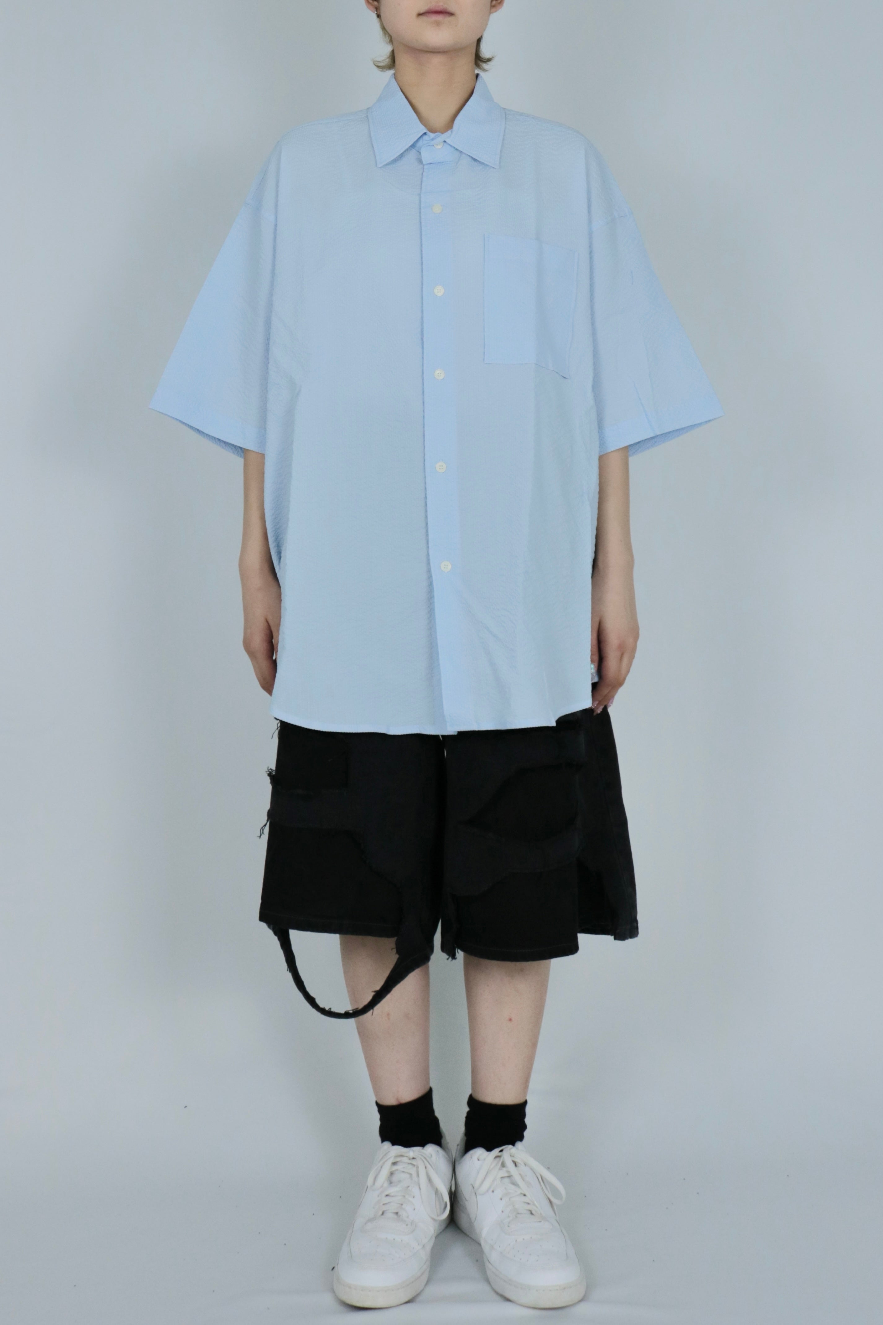 Seersucker short sleeve shirt