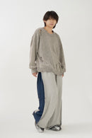 Side tuck denim docking sweat pants