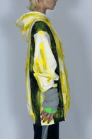 bi-color paint hoodie