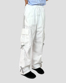 Ribbon nylon cargo pants