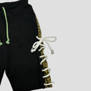 lace  up sweat half  pants