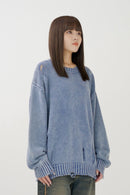 Damage design knit tops