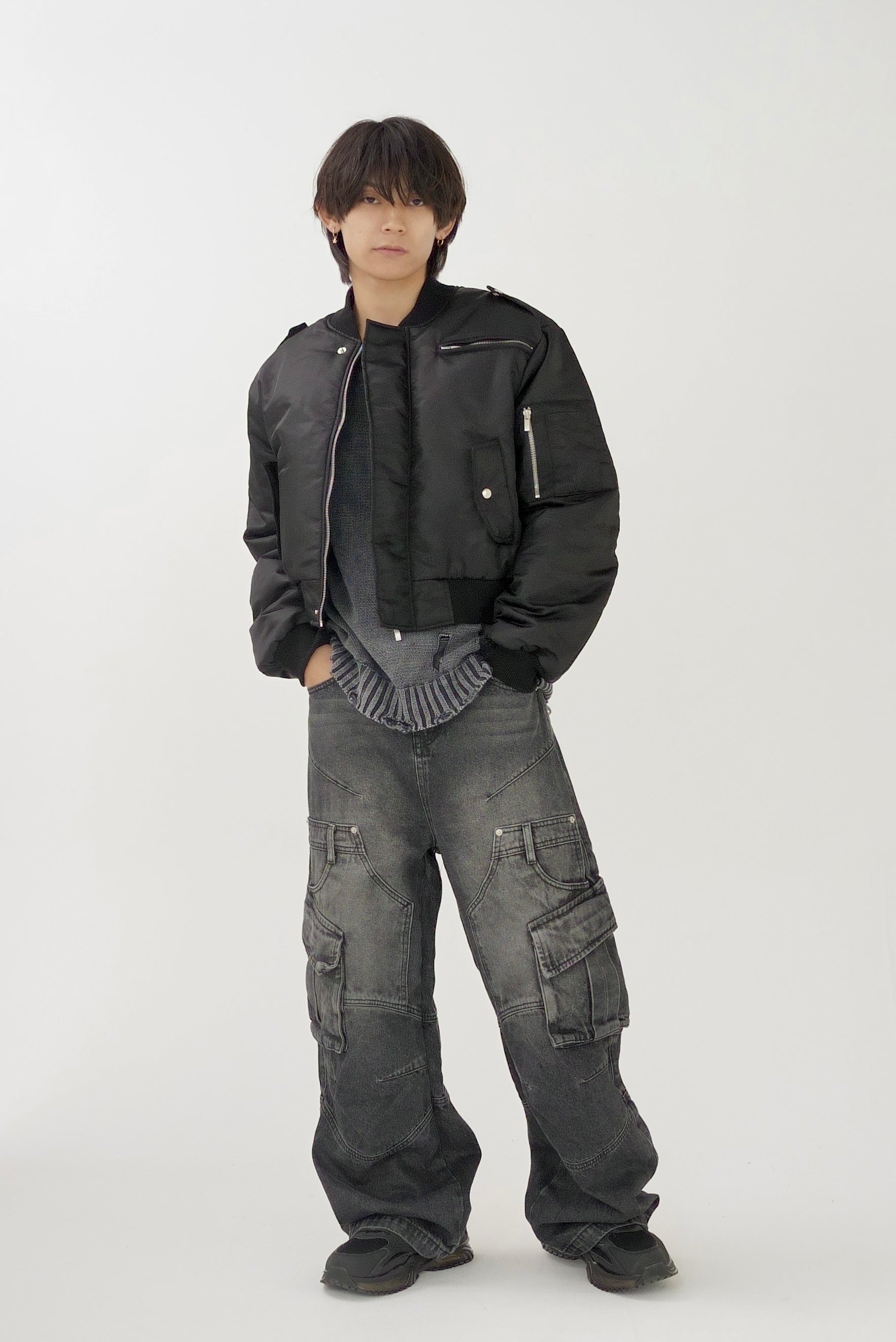 Design denim cargo pants