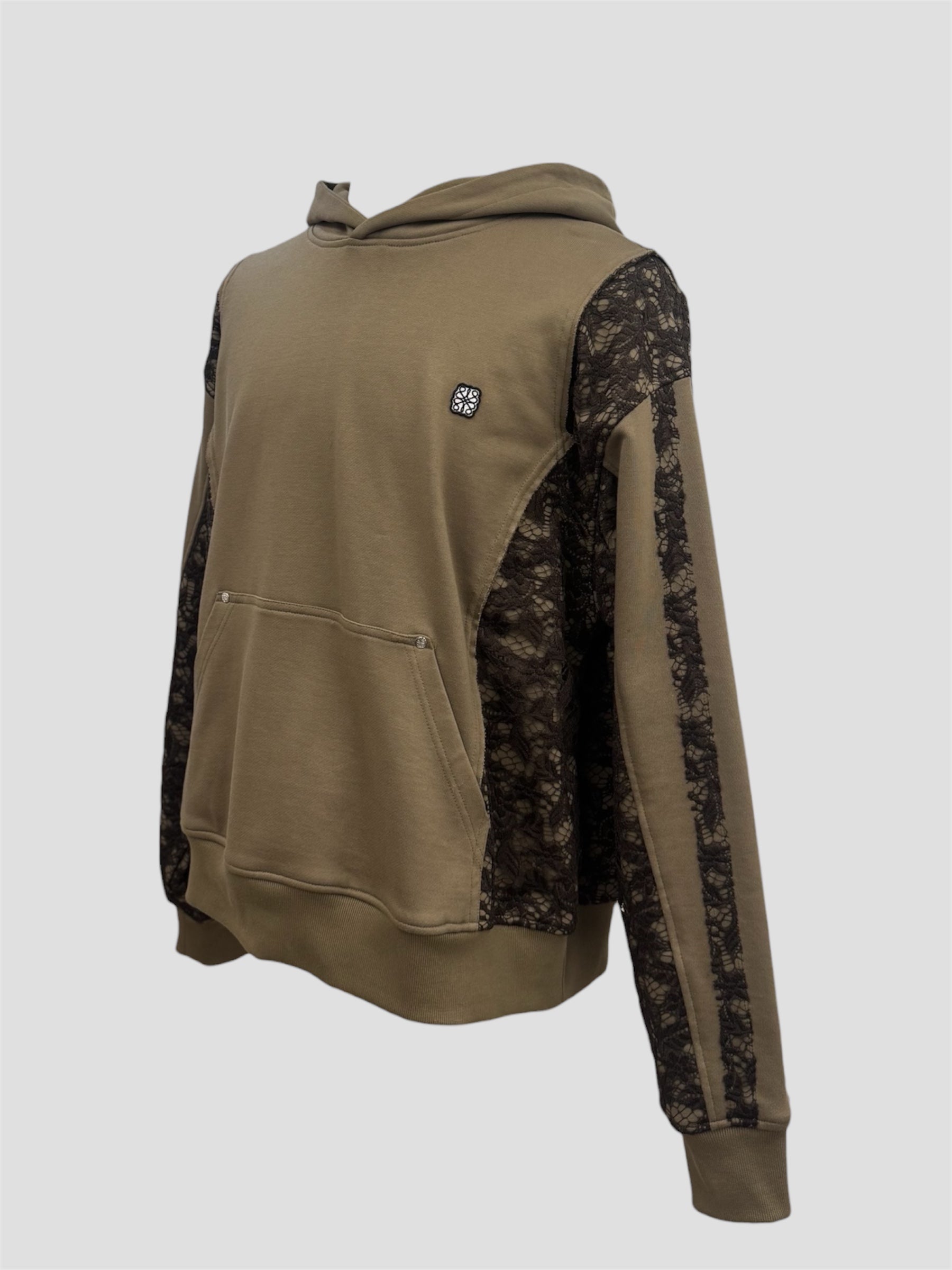 Lace heavy weight pullover(Coffee)