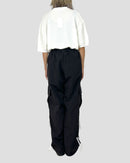 Ribbon nylon cargo pants