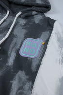 bi-color paint hoodie