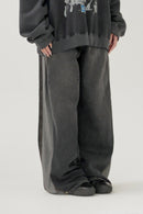 Side tuck denim pants