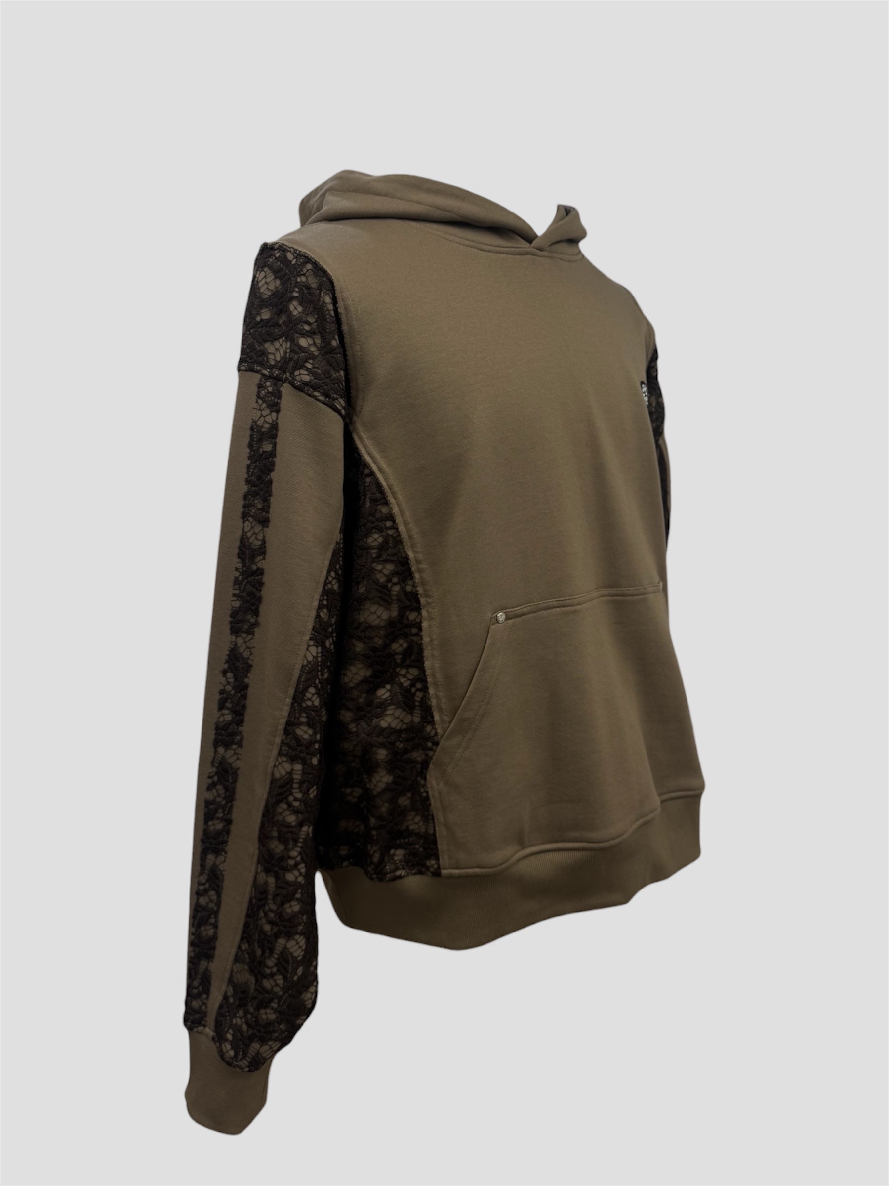 Lace heavy weight pullover(Coffee)