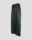 Line lace box tuck slacks(Charcoal)