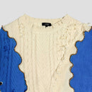 bi-color docking knit tops