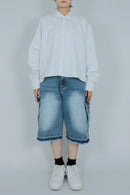 2pockets denim half pants