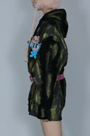 bi-color paint hoodie
