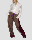 bi-color wide sweat pants