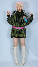 bi-color paint hoodie