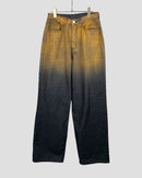 Gradation straight denim pants