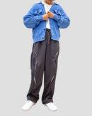 Waving design teck pants